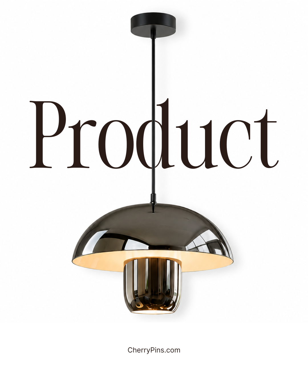 Metal pendant product on a clean background